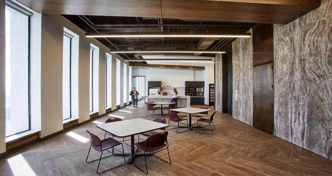 connor and winters break room with tables