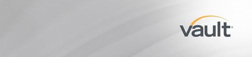 Vault logo on a grey background